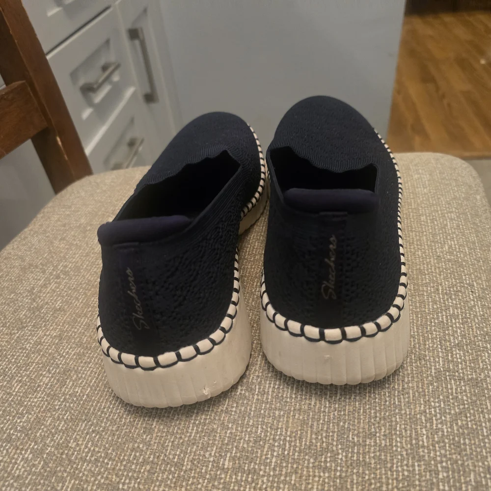 Skechers Blue Flats Casual Slip-On Loafers - Picture 4 of 5